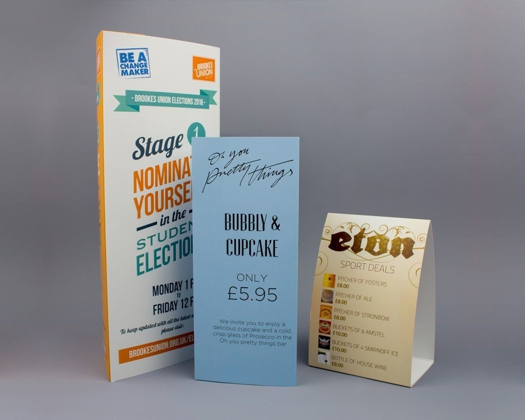 Table Tents Printing Gloucester